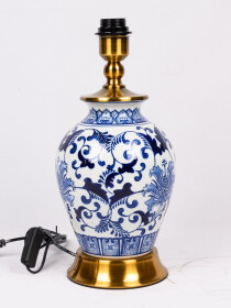 Traditional Blue and White Ceramic Table Lamps Small