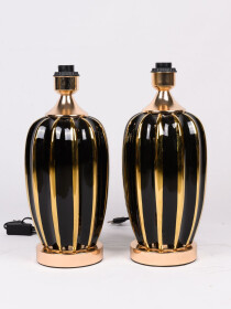 Black & Gold Porcelain Lamp