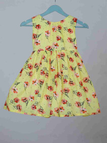 Prancing Pixie Yellow Floral Frock for Girls