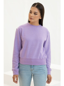 Fleece Prism Pink Crop Sweatshirt