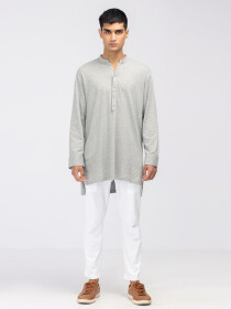 Men's Grey Essential Tunic Shirt