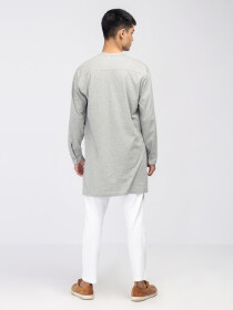 Men's Grey Essential Tunic Shirt