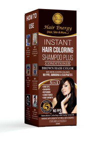 Instant Hair Coloring Shampoo + Conditioner (Brown)
