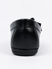 Men's Black Antique Fransen Tassel Moccasin Shoes