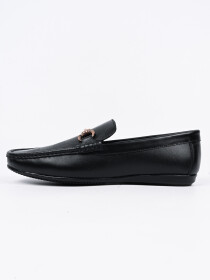 Men's Black Antique Sellado Moccasin Shoes