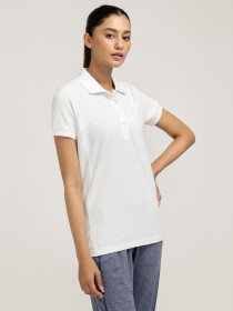 Women's White B-Fit Quick Dry Polo