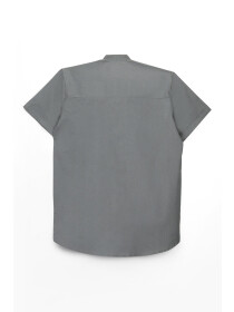 Italian Ash Gray Casual Half Sleeve Shirt
