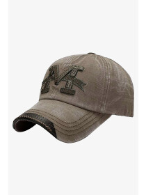 Brown Camo Embroidered Cap