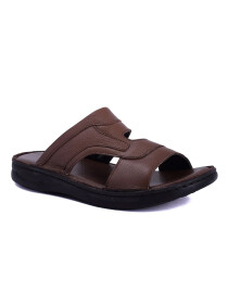 Hand-crafted Leather Tan Casual Slides