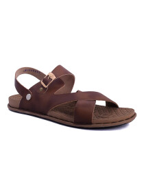 Men Brown Designed Sandals