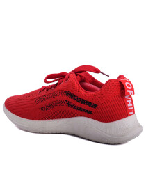 Women Lifestyle Red Lace Up Shoes