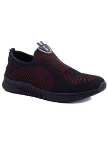 Men's Black/Red Casual Sneakers