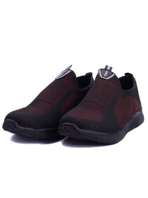 Men's Black/Red Casual Sneakers