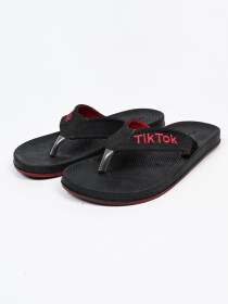 Men’s Black Flip Flops For TikTok Fans