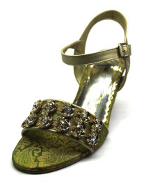 Women Green Heel Fancy Sandal