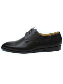 Men Black Shiny  Leather Oxford Shoes