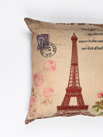 Antiquity Eiffel Tower Cushion Cover