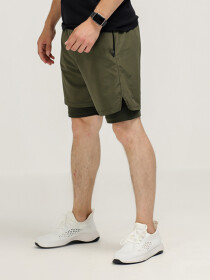 Men's Olive B-Fit Runner Shorts