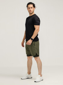 Men's Olive B-Fit Runner Shorts