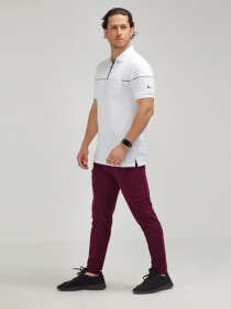 Men's White B-Fit Quick Dry Reflector Polo