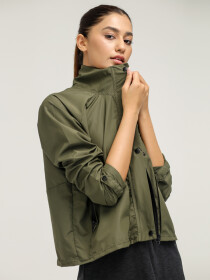 Women's Olive B-Fit Flyweight Cropped Jacket