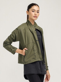 Women's Olive B-Fit Flyweight Cropped Jacket
