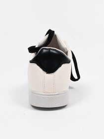 Men's White/Black Lace-Up Shoes