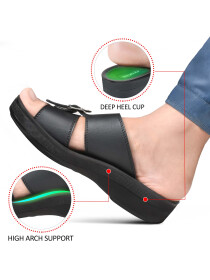 Attic Men's Black Durable Slippers