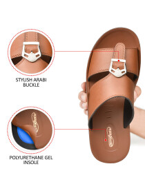 Attic Men's Tan Durable Slippers