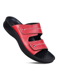 Quinn Ladies Red Casual Slippers