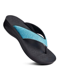 Sparkle Ladies Blue Flip Flop Slippers