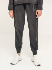 Women's Brown Stone Wash Joggers
