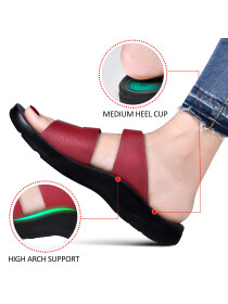 Wine Slit Flair Ladies Comfortable Fashion Sandals
