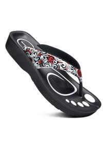 Spiral Ladies Comfort Black Casual Slippers