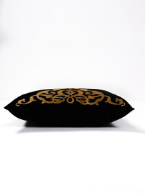 Luxe Black Throw Pillow Cushion Cover