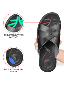 Spruce Men’s Black Comfortable Slide Sandals