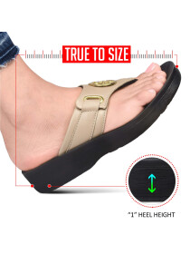 Beige Hazel Women Thong Sandals