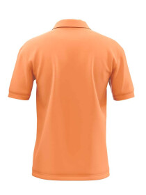 Men's Orange Polo Shirt With Black Undercollar Lining