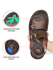 Brown Men’s Ankle Strap Sandals