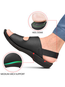 Men’s Casual Black Double Strap Sandals