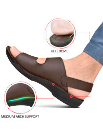 Men’s Casual Brown Double Strap Sandals