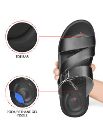 Men’s Casual Black Slide Sandals