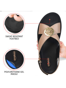 Beige Platform Sandals for Women