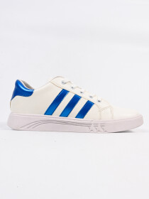 Women Blue/White Striped Stylish Sneakers