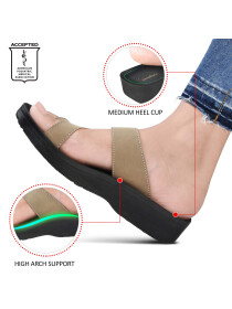 Women Khaki Arch Support Sandals