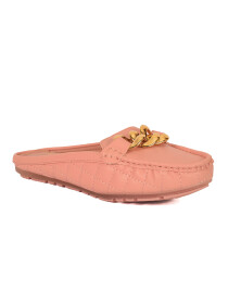 Chain Embellished Women Pink Mules