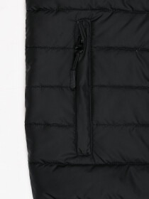 Black Sleeveless Puffer Gilet Jacket