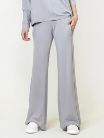 Women's Grey Modal Flare Pants