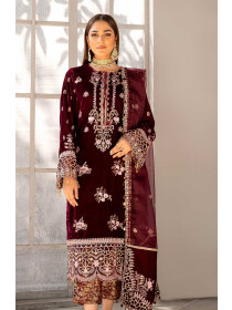 RUBY- Women Unstitched 3 PCs Embroidered Suit