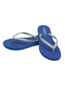 Women Blue/Grey Flip Flops Slippers